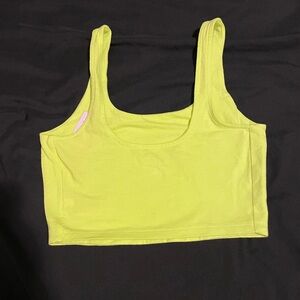 wild fable Neon Yellow Cropped Tank Top